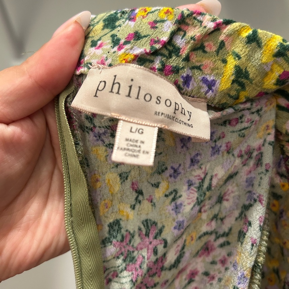 Philosophy midi floral skirt